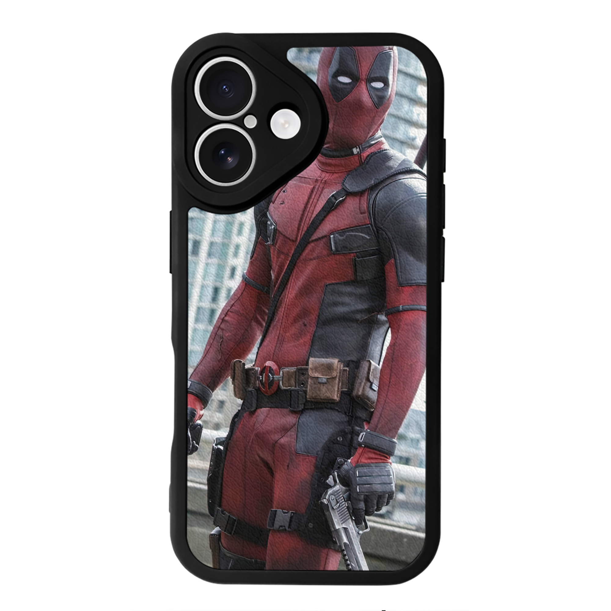 （画像用） Deadpool デッドプール 【iPhone 16シリーズ対応】シリコンスマホケース（レザー調） 材質：シリコン